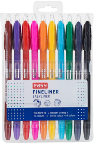 EASY EASYLINER Sada barevných linerů, 0,4 mm, 10 barev - 