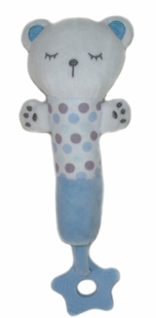 Chrastítko zvířátko modré – 18 cm - 