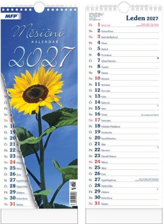 Kalendář 2027 nástěnný Měsíční - vázankový - 