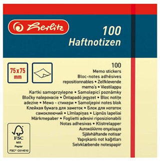Samolepicí bloček žlutý - 