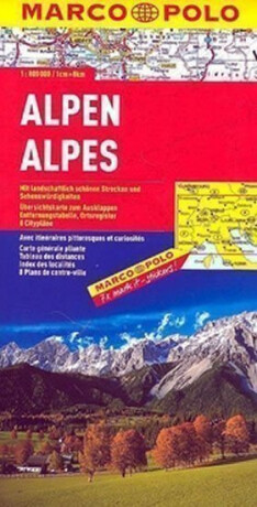 Alpy Alpen Alpes Alpi Alps 1:800 000 - Kolektiv autorů