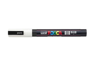Akrylová fixa Uni Posca PC-3M – 01 bílá - neuveden